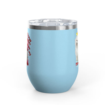 Emotional Support Human for my Bichon Frise Wine Tumbler