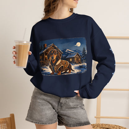 Smooth Coat Dachshund Smoky Mountain Christmas Sweatshirt