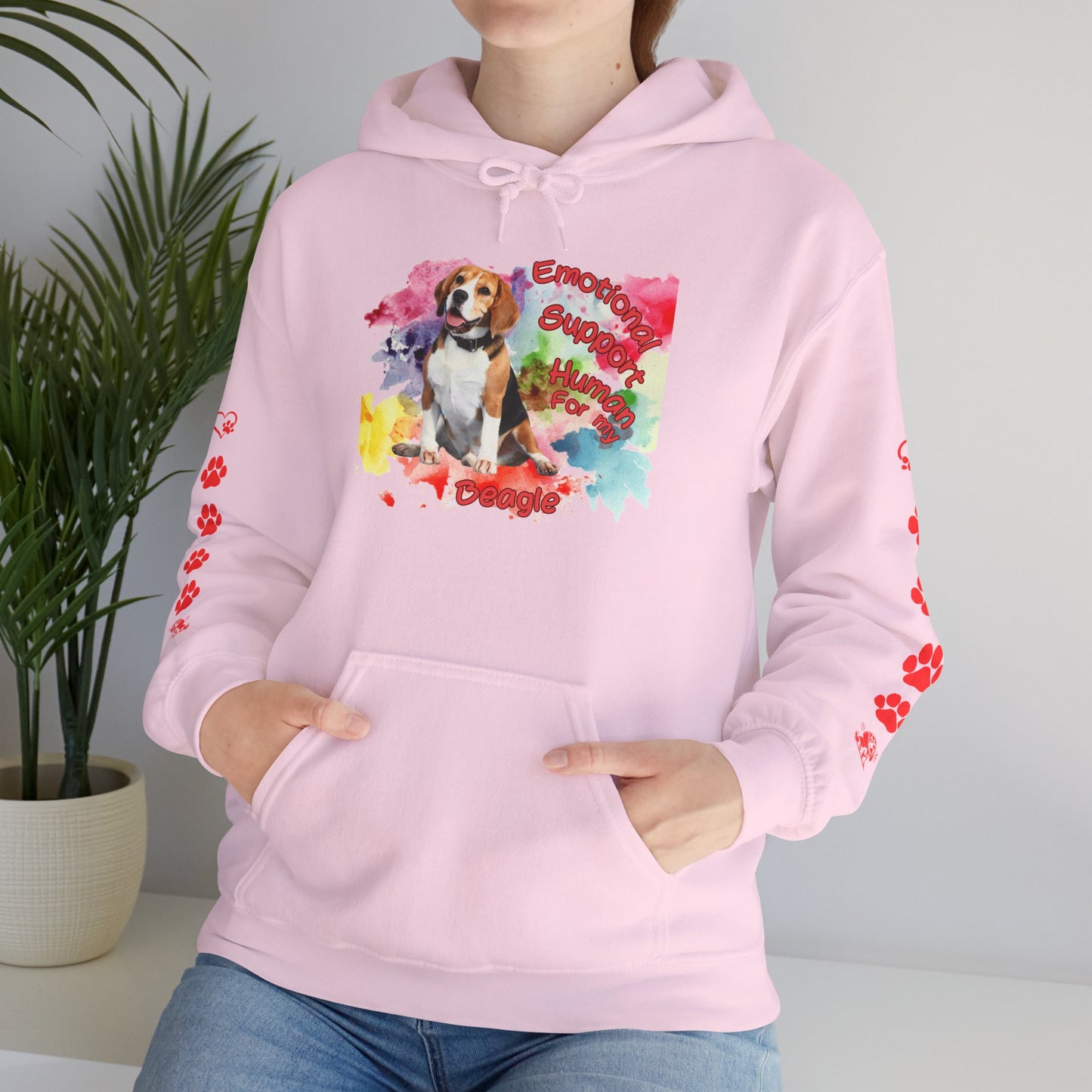 Emotional Support Human for My Beagle Pullover Hoodie
