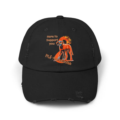 Great Dane "Here to Support You" MS Awareness Distressed Cap