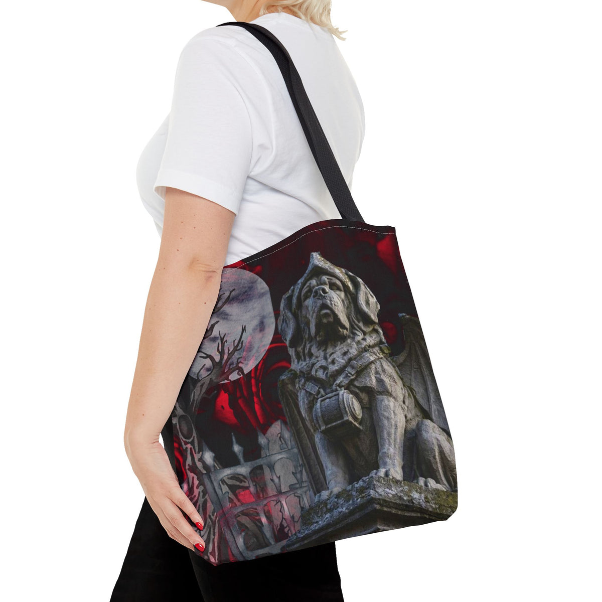 Saint Bernard Angelic Gargoyle Protector Tote Bag