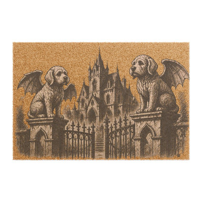 Doodle Gargoyle Angel Gothic Protector Welcome Mat