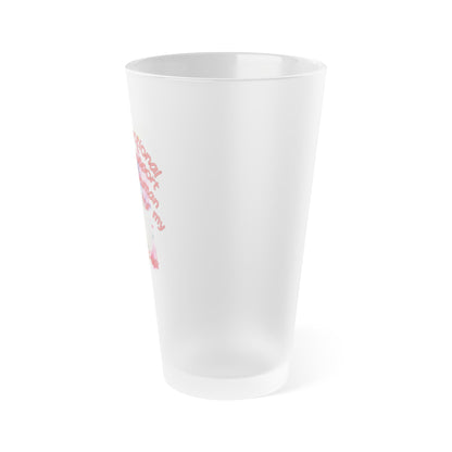 Emotional Support Human for my Bichon Frise Frosted Pint Glass