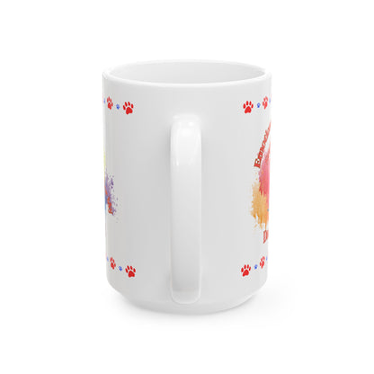Emotional Support Human for my Dachshund , wire haired,  ceramic coffee mug