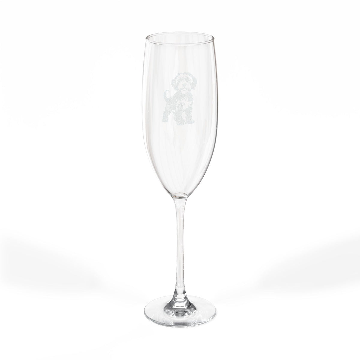 Doodle Engraved Champagne Flute