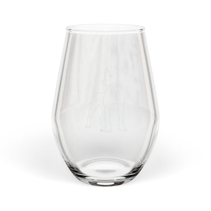 Great Dane Sketch and Serve Engraved Stemless Wineglass