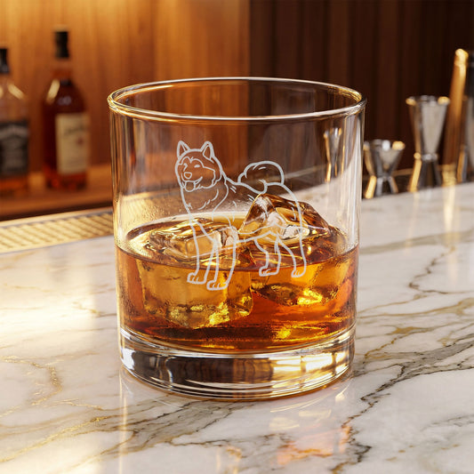Shiba Inu Engraved Whiskey Glass