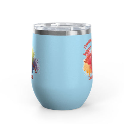 Emotional Support Human for my Dachshund Wine Tumbler
