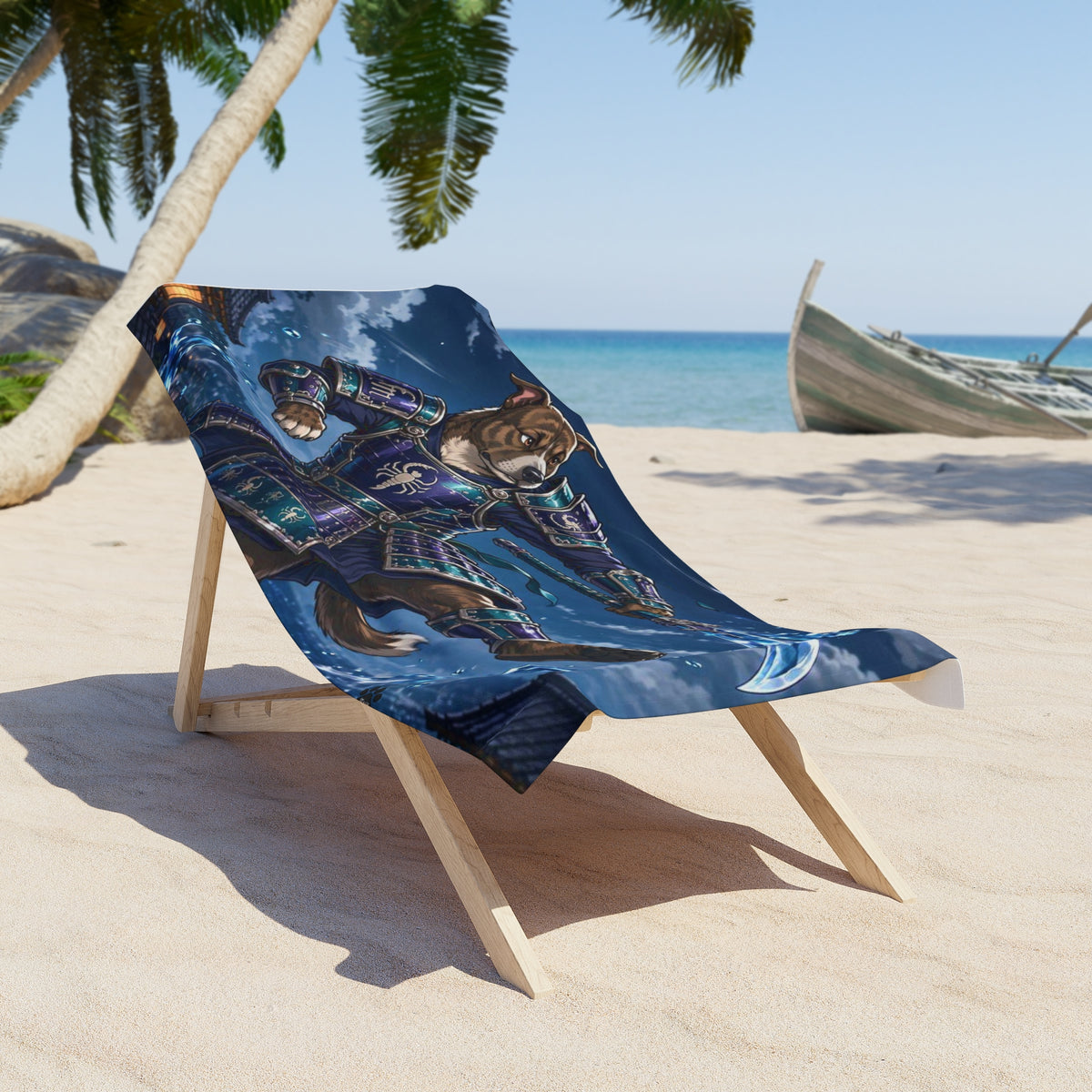 Scorpio Pitbull Warrior Beach Towel