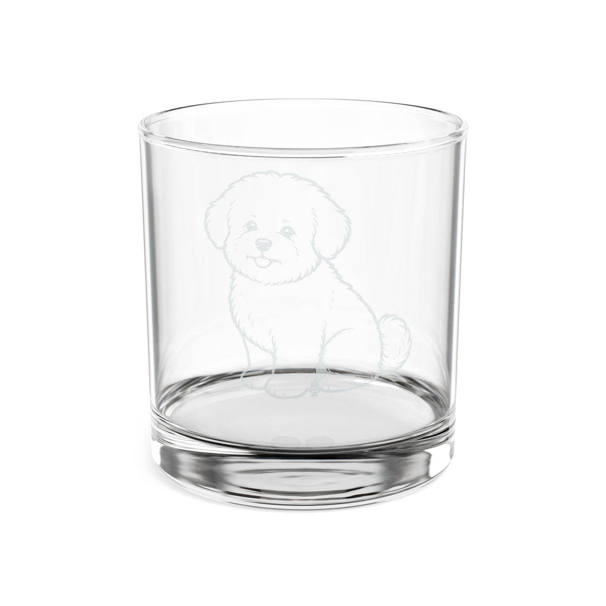 Bichon Frise Engraved Whiskey Glass