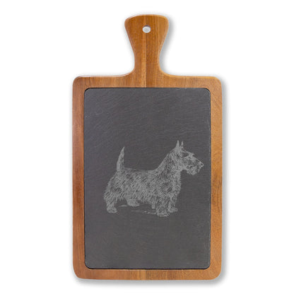 Scottish Terrier Engraved Charcuterie Board, Dog Lover Cheese Board & Serving Platter