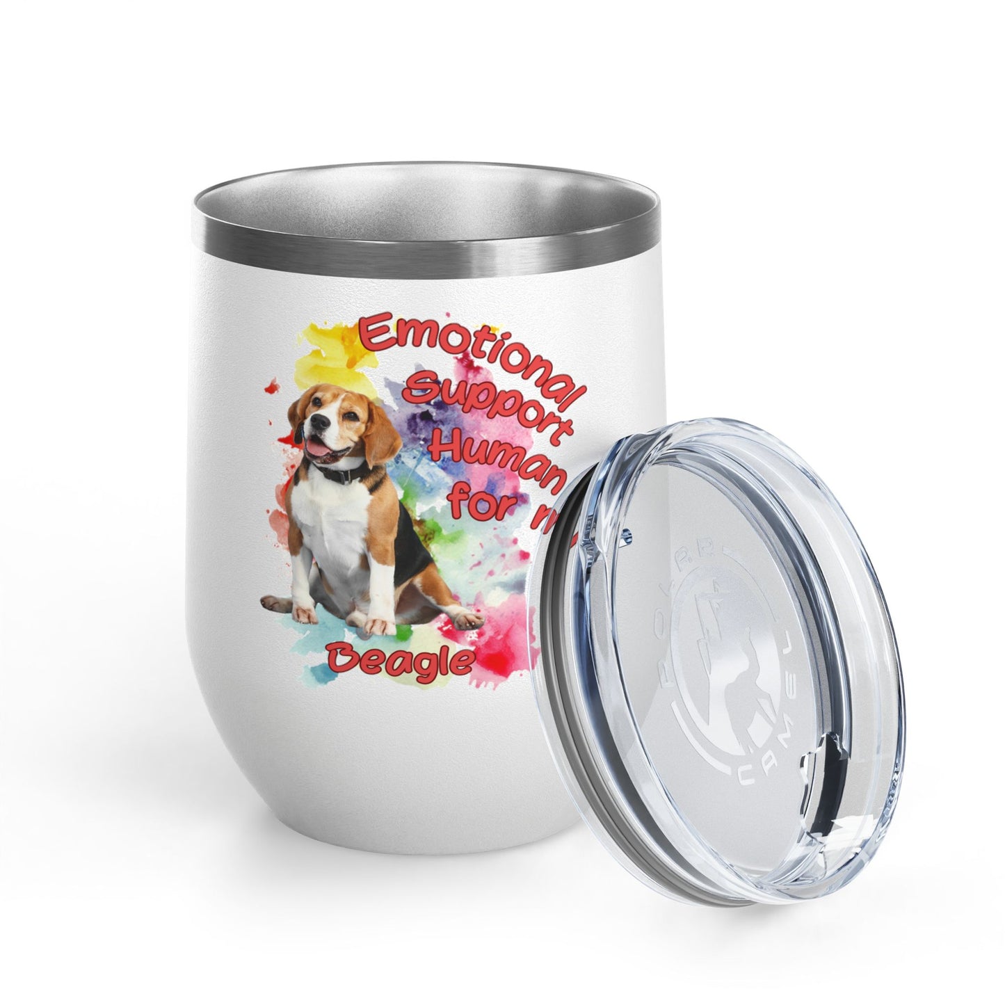 Emotional Support Human for My Beagle Wine Tumbler