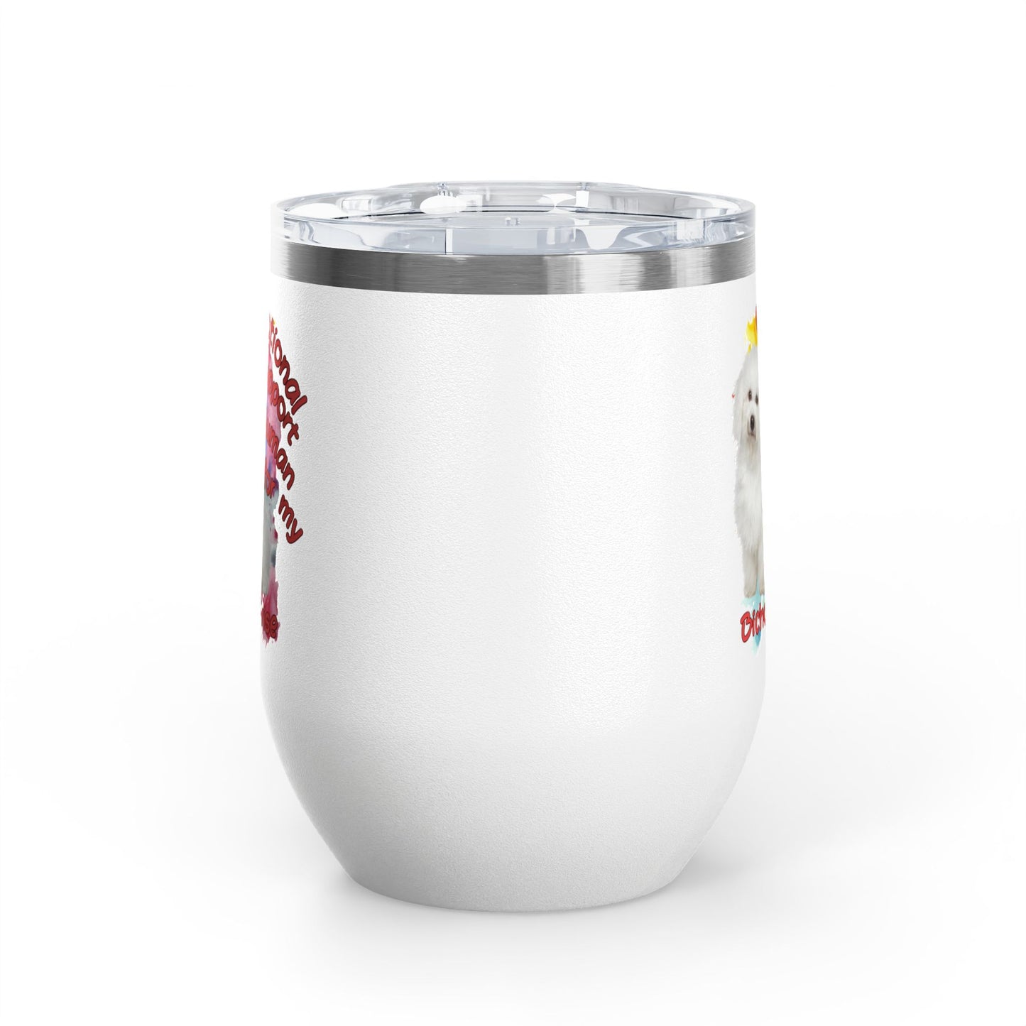 Emotional Support Human for my Bichon Frise Wine Tumbler