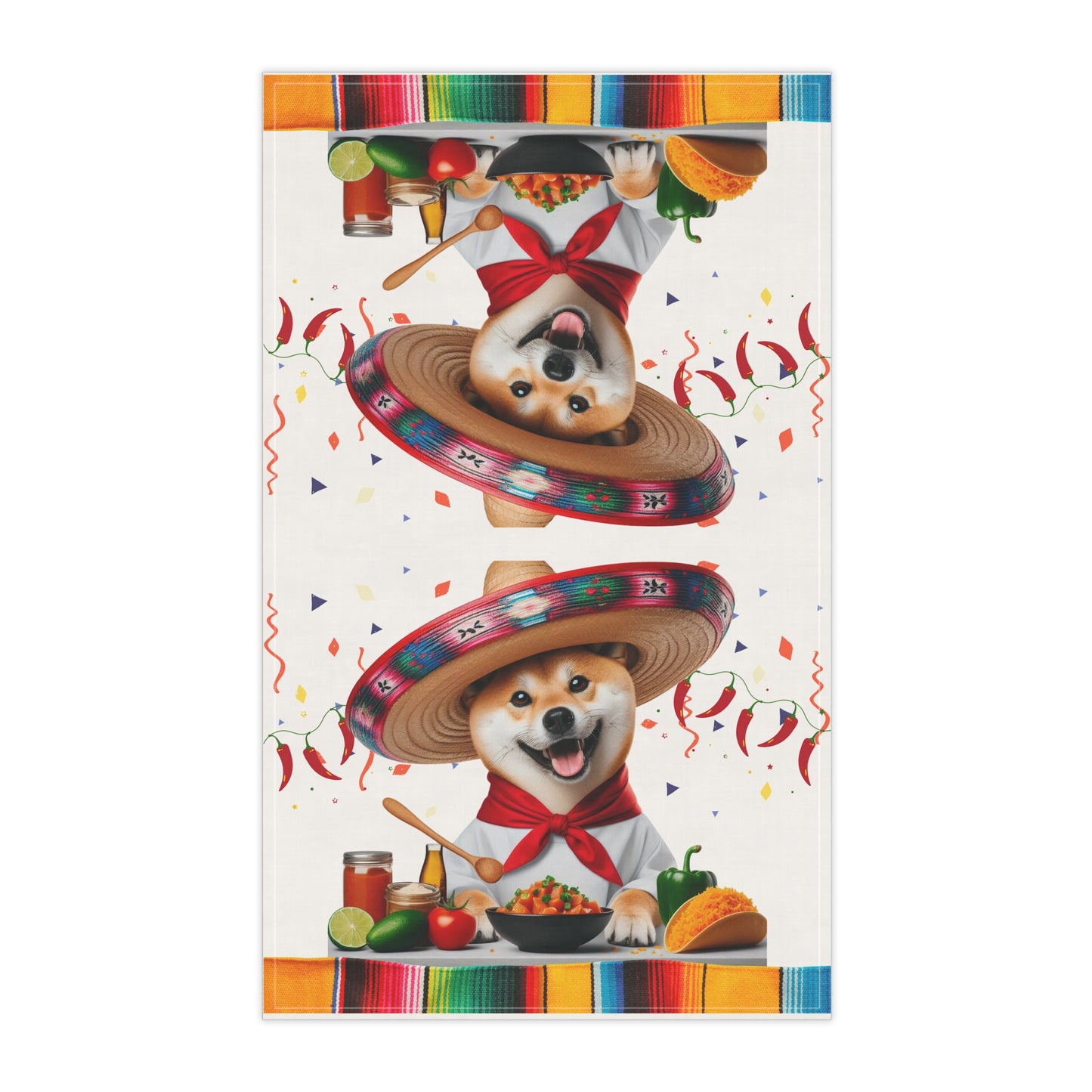Shiba Inu Fiesta Tea towel