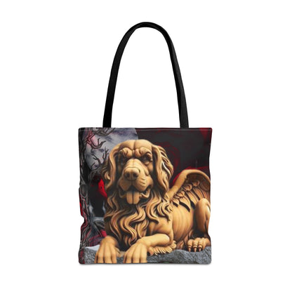 Golden Retriever Angelic Gargoyle Protector Tote Bag