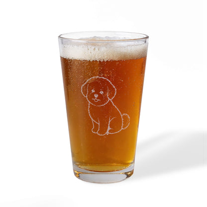 Bichon Frise  Engraved Pint Glass