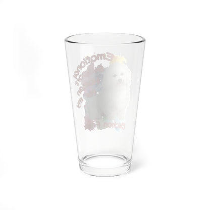 Emotional Support Human for my Bichon Frise Clear Pint Glass
