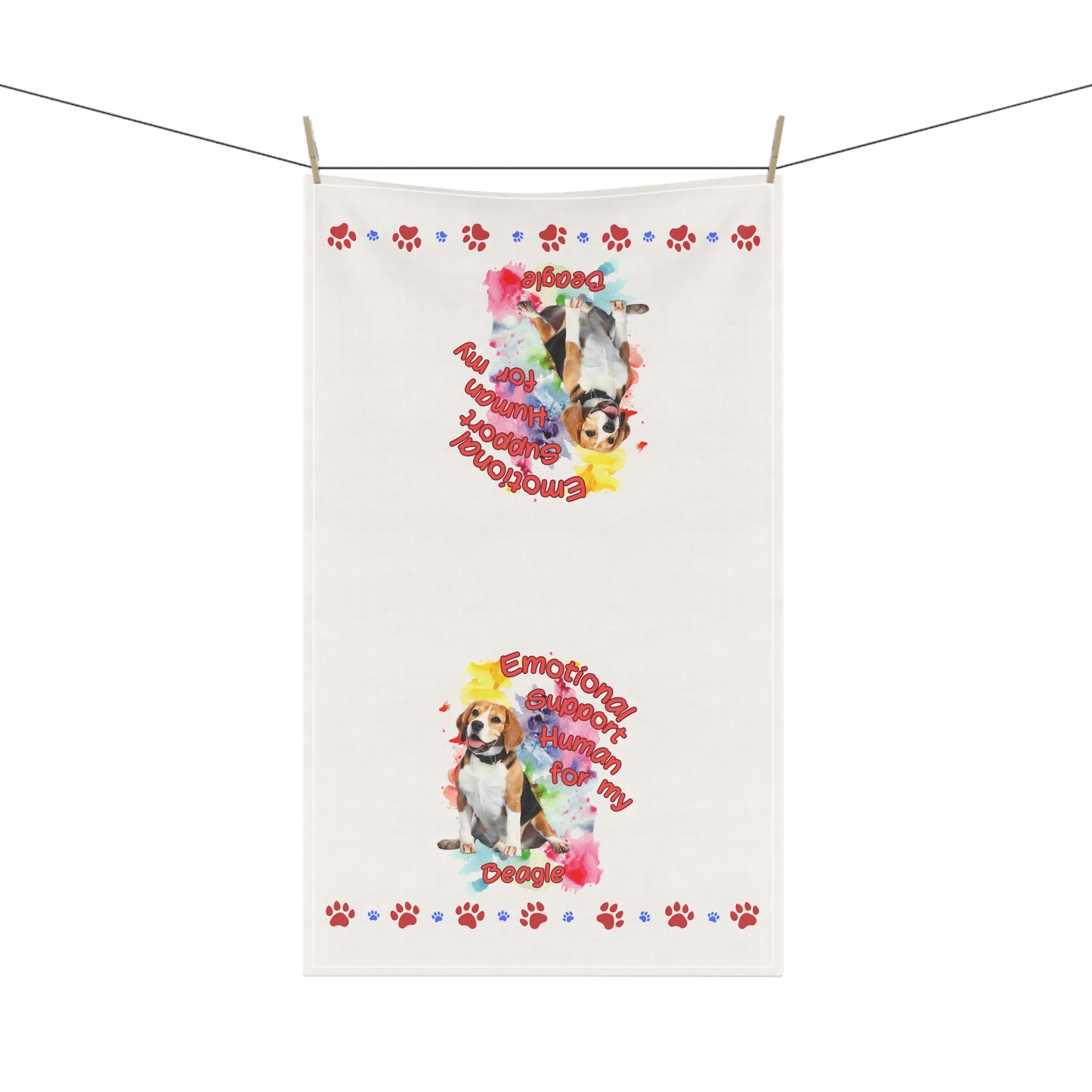 Emotional Support Human for my Beagle Tea Towel