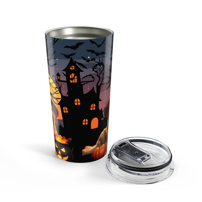 Golden Retriever Haunted Witch Coffee Tumbler