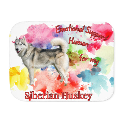 Siberian Husky Emotional Support Sherpa Blanket - Cozy Comfort in Two Colors