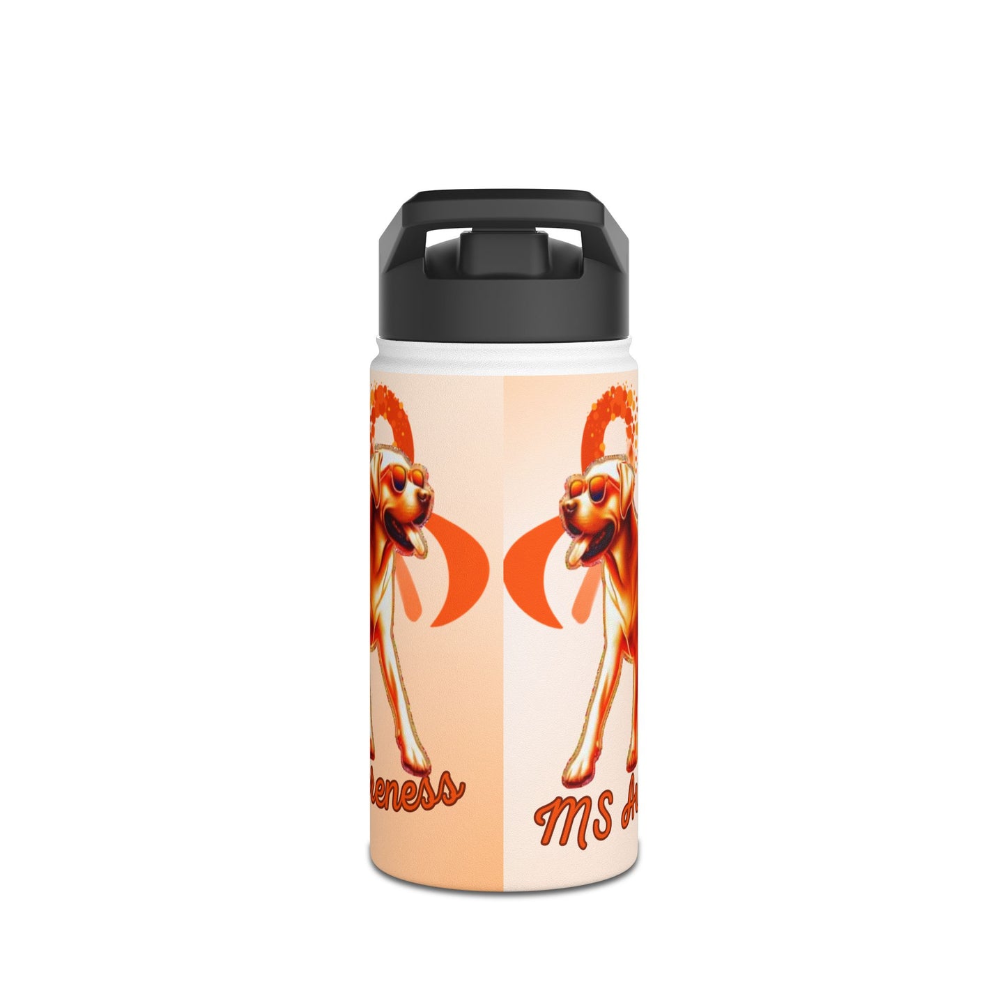 Labrador Retriever "Lean on Me" MS Awareness Stainless Steel Water Bottle