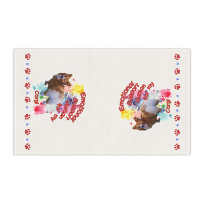 Emotional Support Human for my Corgi Tea Towel