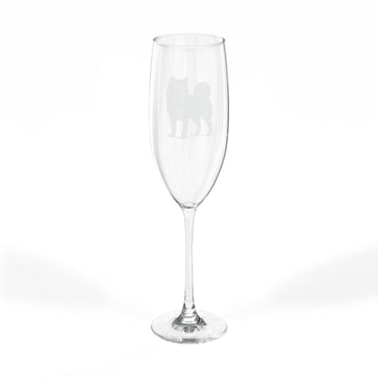 Shiba Inu Engraved Champagne Flute