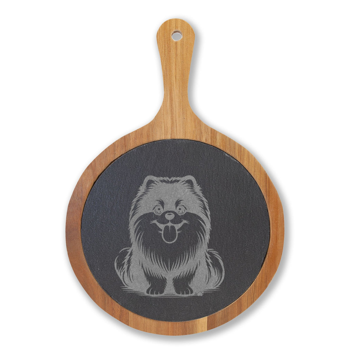 Pomsky Engraved Charcuterie Board, Dog Lover Cheese Board & Serving Platter
