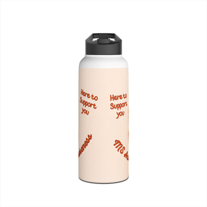 Golden Retriever "Lean on Me" MS Awareness Stainless Steel Water Bottle