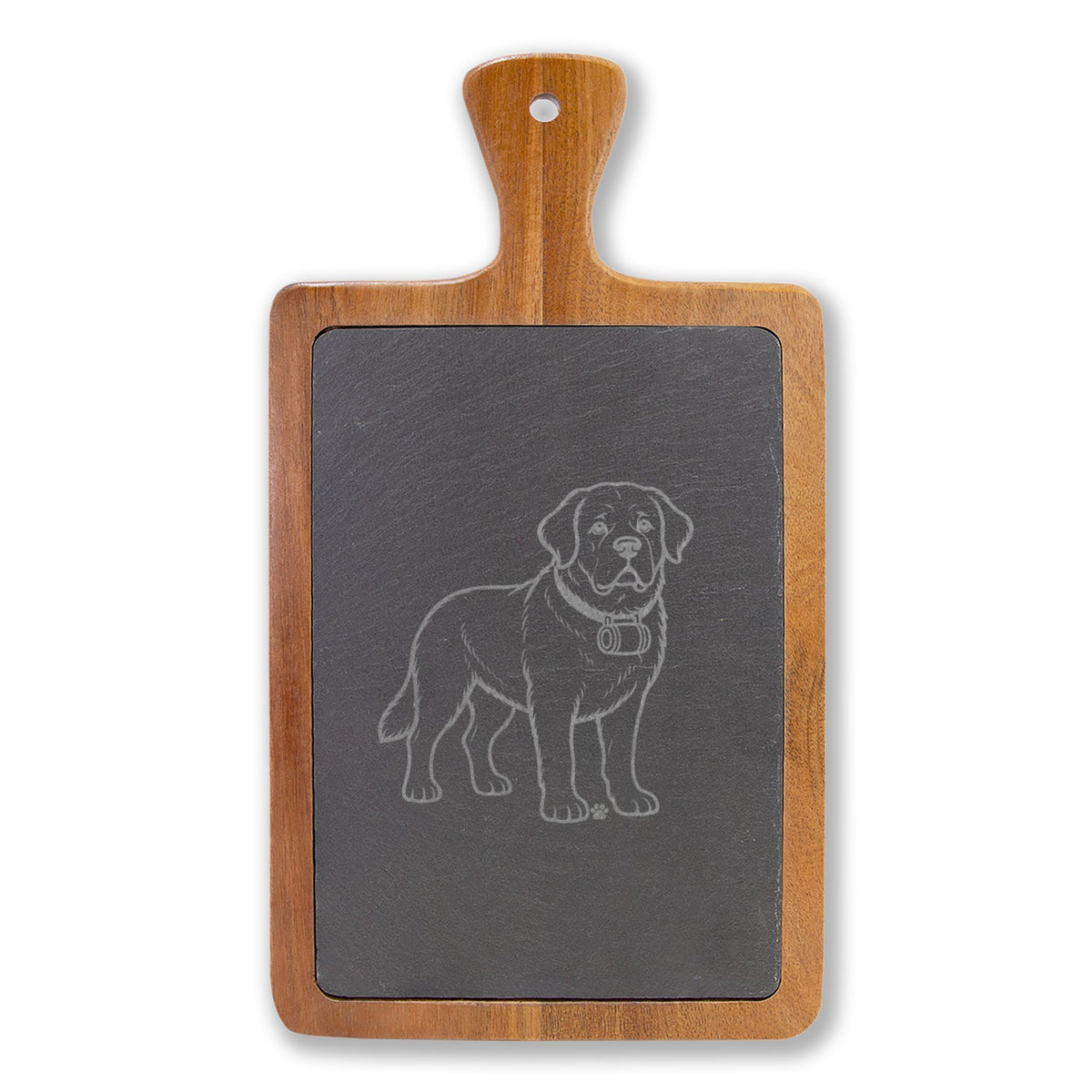 Saint Bernard Engraved Charcuterie Board, Dog Lover Cheese Board & Serving Platter