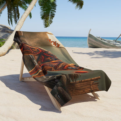 Aries German Shepherd Elements Beach Towel