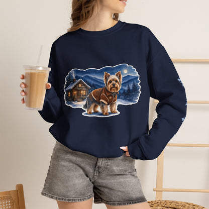 Yorkshire Terrier Smoky Mountain Christmas Sweatshirt