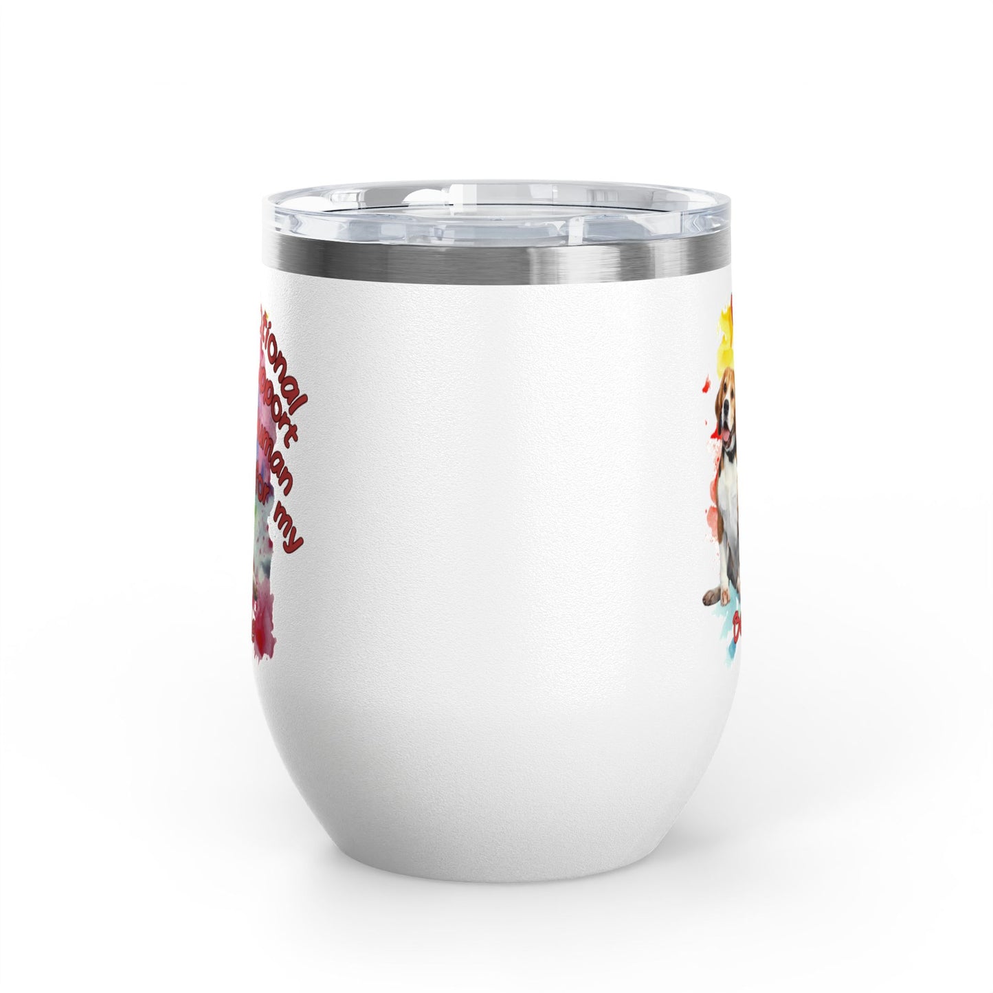 Emotional Support Human for My Beagle Wine Tumbler