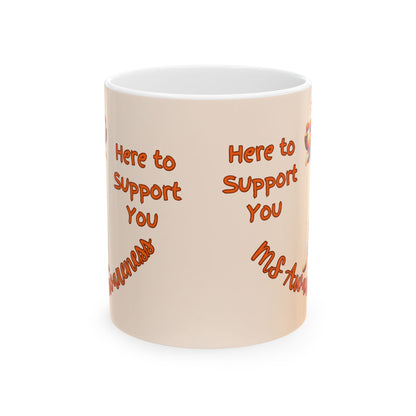 Labrador Retriever MS Awareness Coffee Mug – "Here to Support You" Ceramic Cup