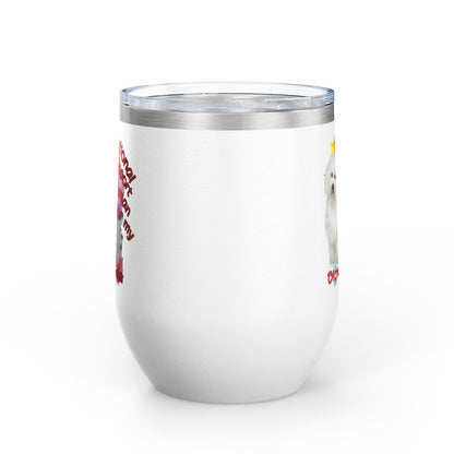 Emotional Support Human for my Bichon Frise Wine Tumbler