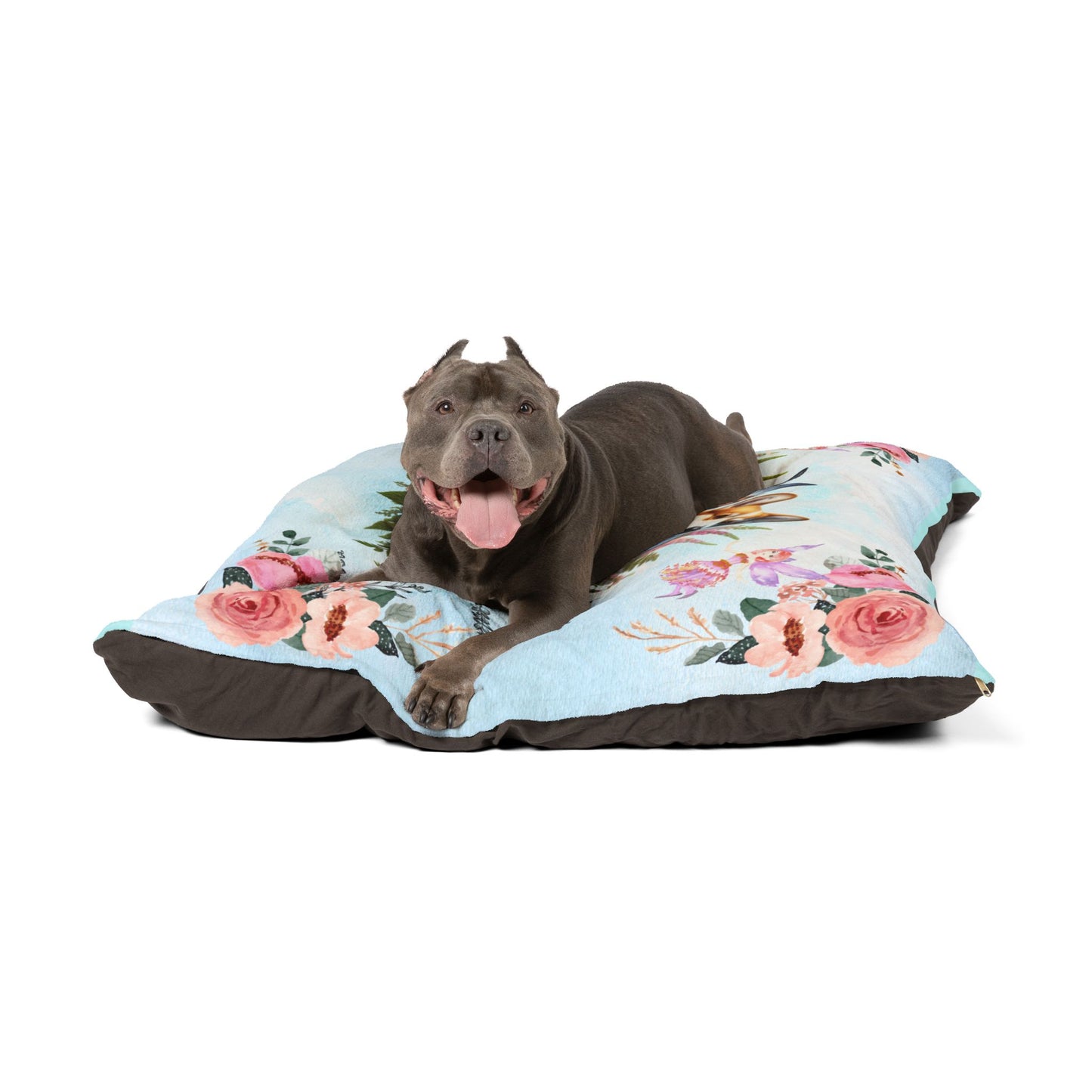 Corgi Fairytale Pet Bed - Soft Floral Dog Bed with Fairy Design