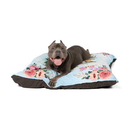 Corgi Fairytale Pet Bed - Soft Floral Dog Bed with Fairy Design