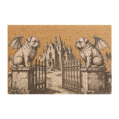 Pug Gargoyle Angel Gothic Protector Welcome Mat