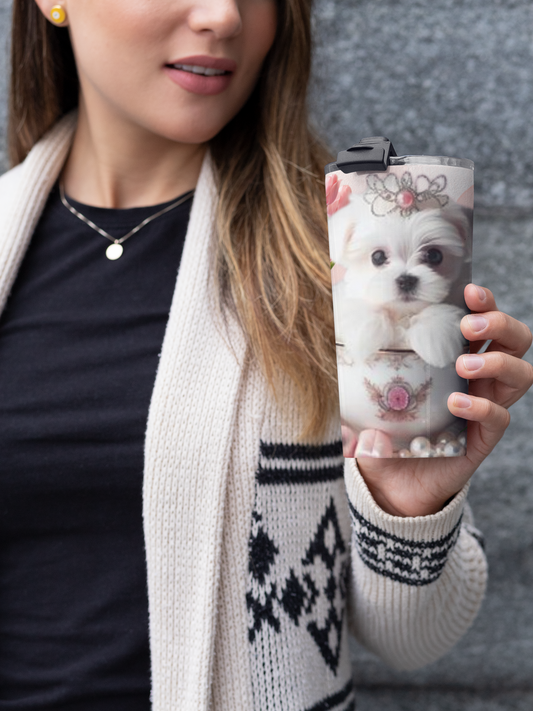 Teacup Maltese Tumbler 20oz