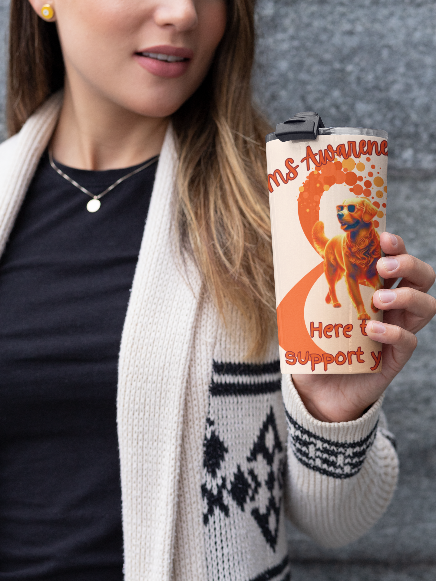 Golden retriever here to support you Tumbler 20oz
