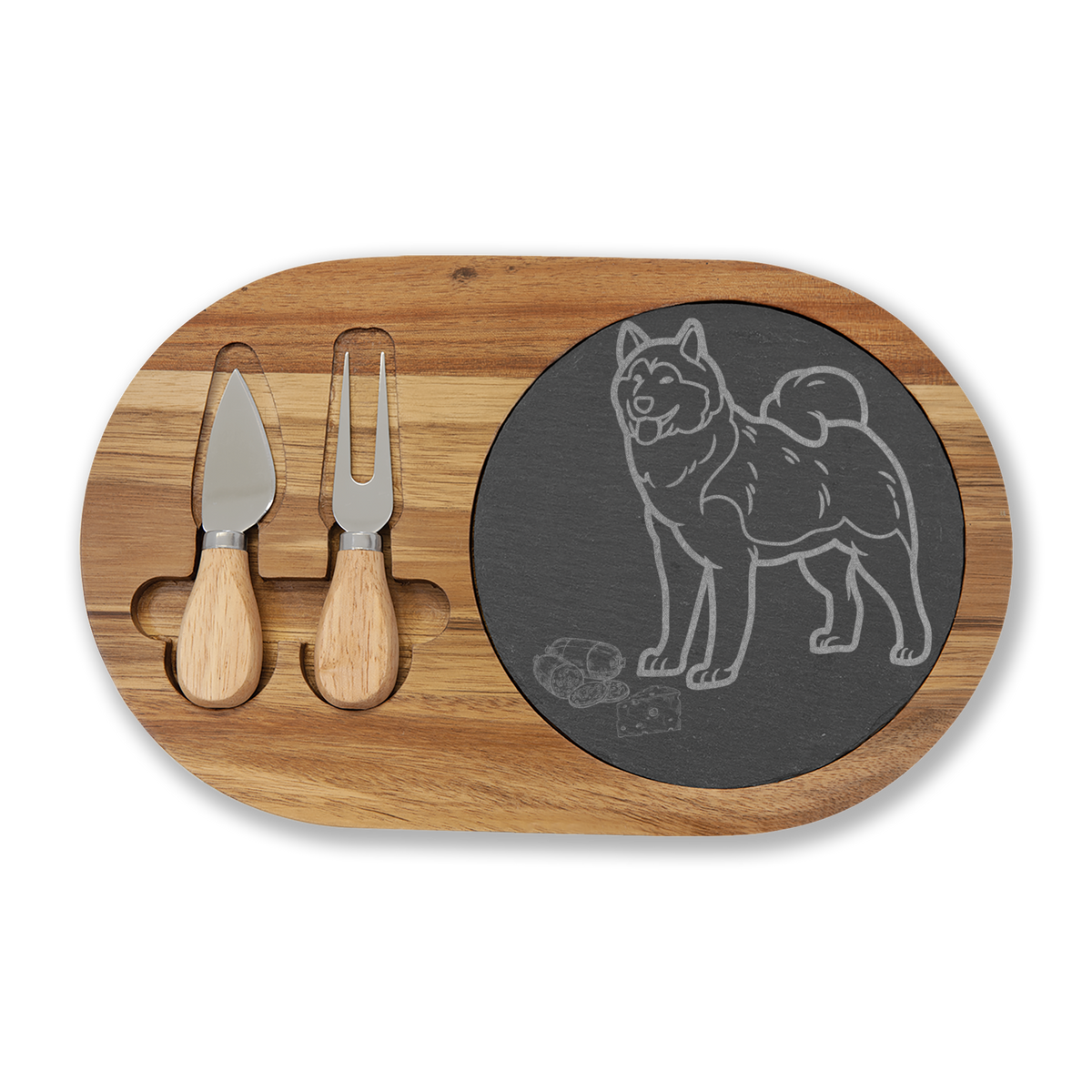 Shiba Inu Engraved Charcuterie Board, Dog Lover Cheese Board & Serving Platter