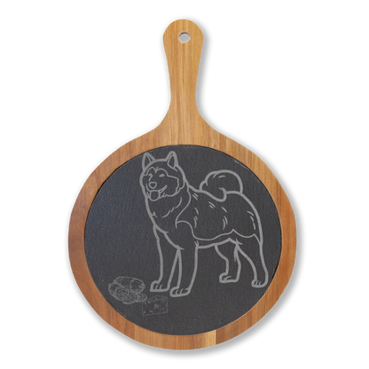 Shiba Inu Engraved Charcuterie Board, Dog Lover Cheese Board & Serving Platter