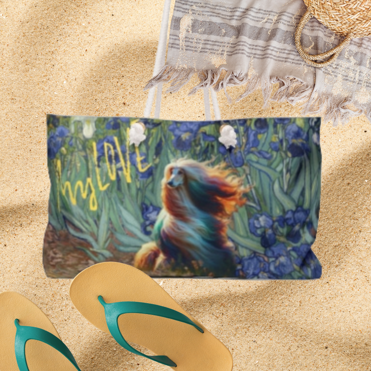 Impressionist Afghan Hound Weekender Bag