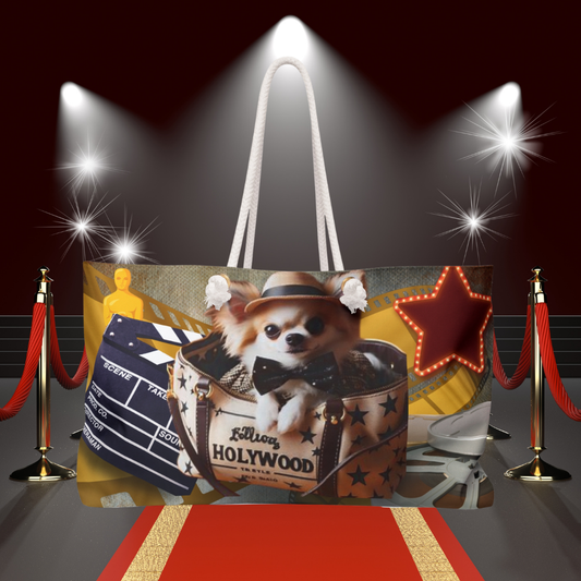 Hollywood Chihuahua Dog in a Bag Weekender Tote Bag