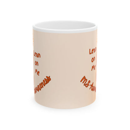 MS Awareness Golden Retriever Lean on Me Ceramic Mug, 11oz