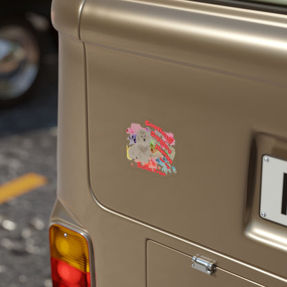 Emotional Support Human for My Bichon Frise Vinyl Sticker