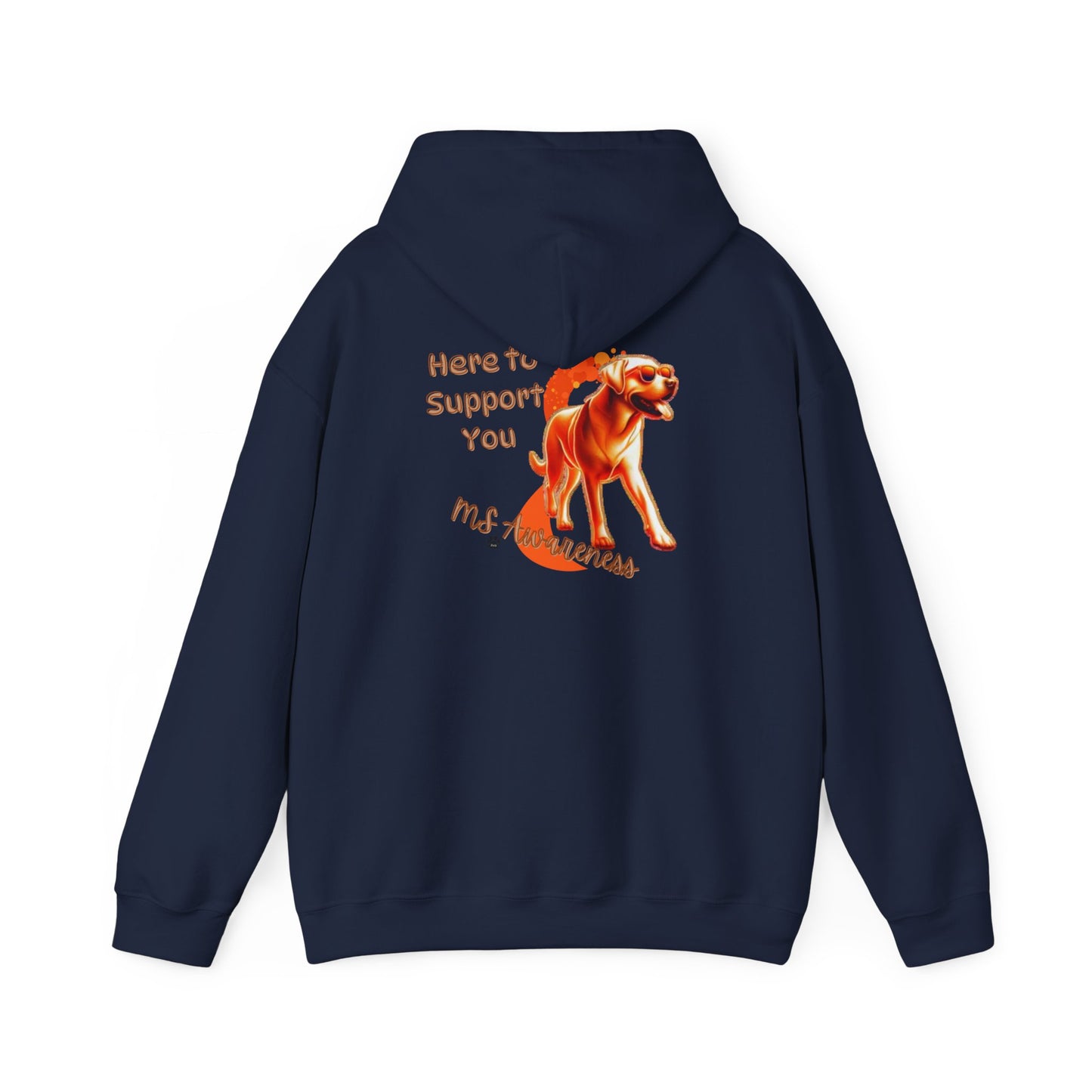 Labrador Retriever "Here to Support You" MS Awareness Hoodie