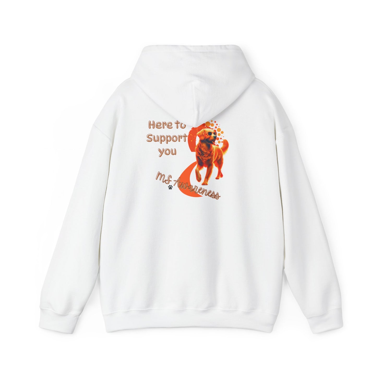 Golden Retriever "Here to Support You" MS Awareness Hoodie