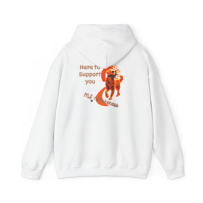 Golden Retriever "Here to Support You" MS Awareness Hoodie