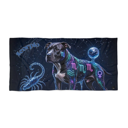 Scorpio Pitbull Celestial Beach Towel